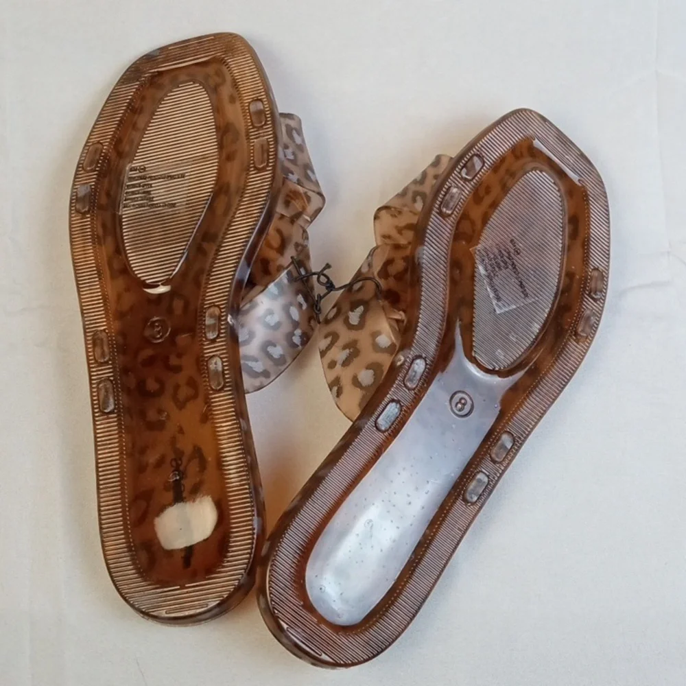 Maurices Brown Leopard Frosted Slide Sandals - Picture 4 of 5